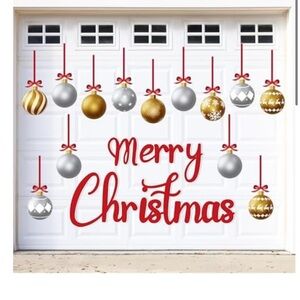 Festive Merry Christmas Garage Door Banner